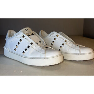 Valentino Garavani Rockstud White Leather Sneakers – Size 36.5